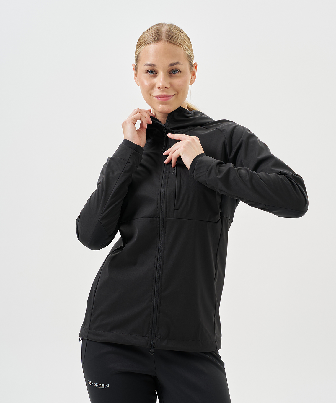 Тренировочная куртка Nordski PRO TOUR HOOD Black W