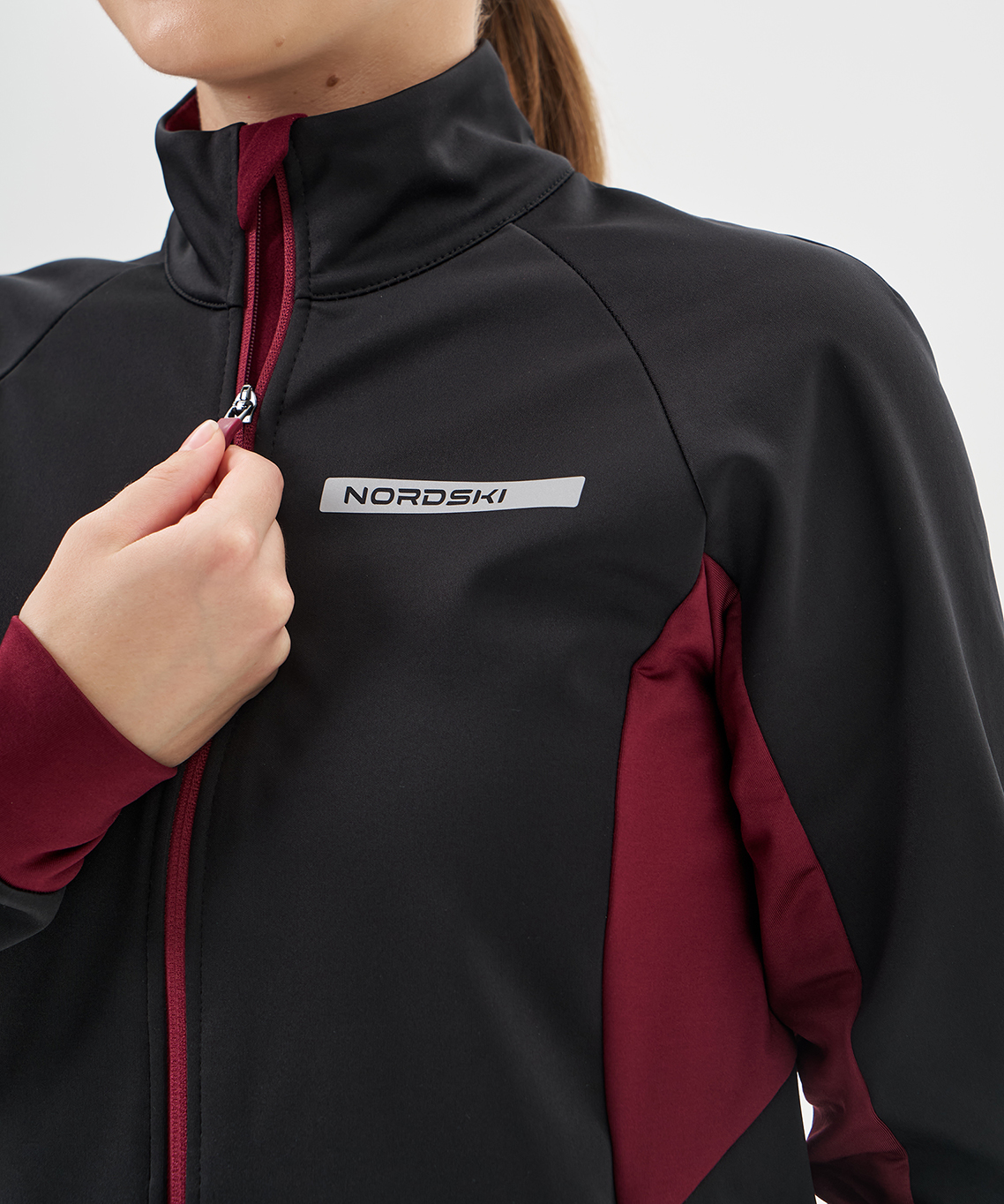 Тренировочная куртка Nordski Core Black/Wine W