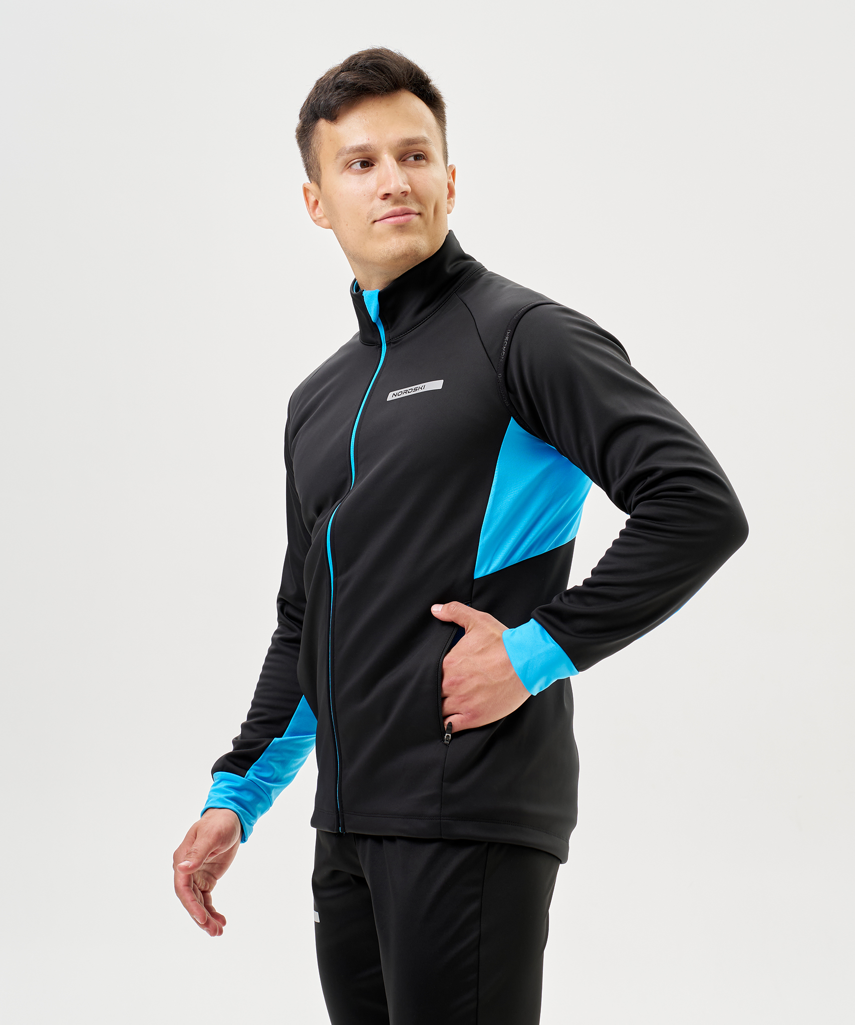 Жилет тренировочный Nordski Core Black/Light Blue
