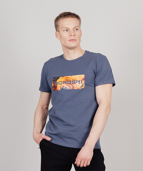 Футболка Nordski Simple Logo Grey/Ice