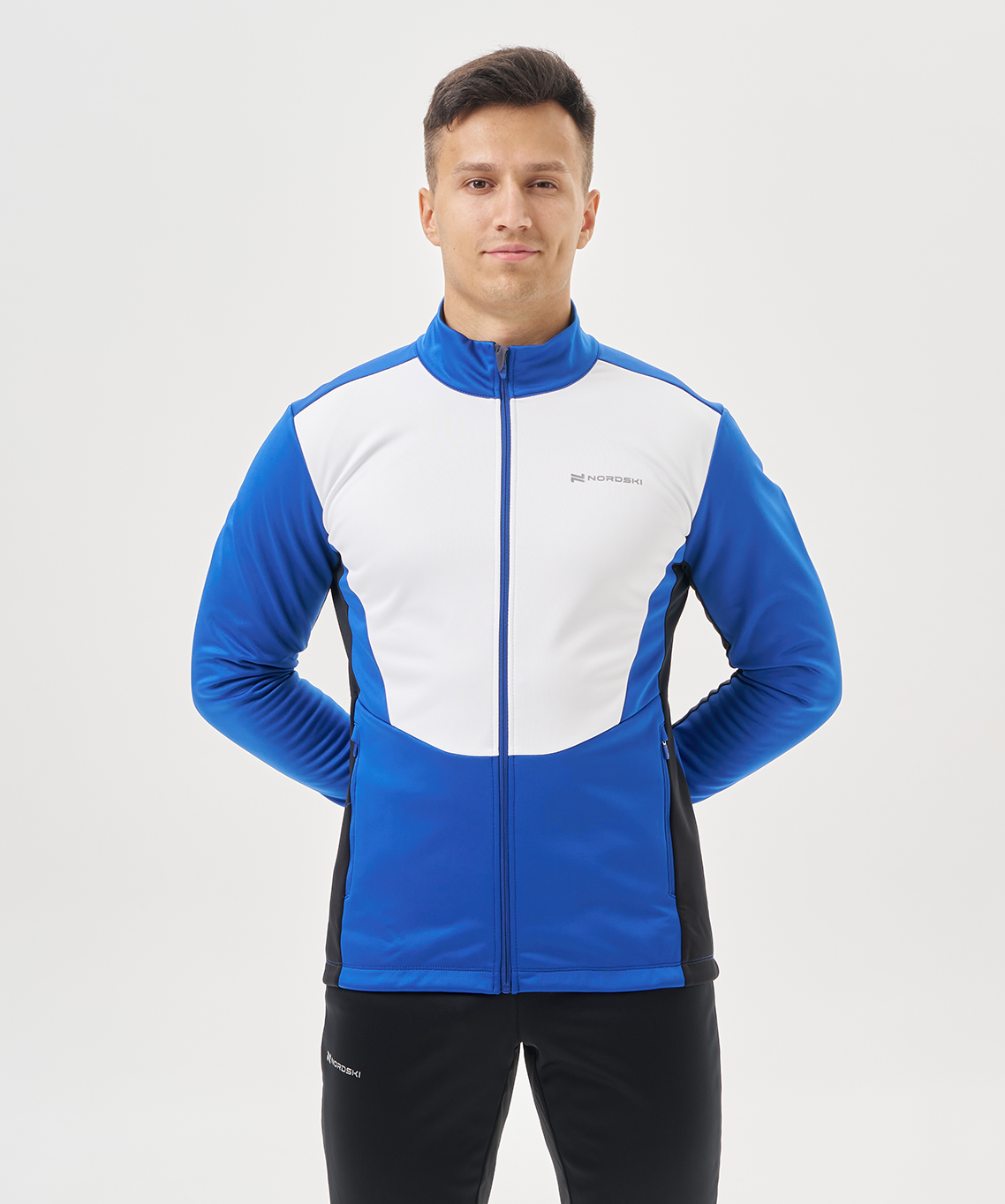 Тренировочная куртка Nordski Advance White/True Blue/Black